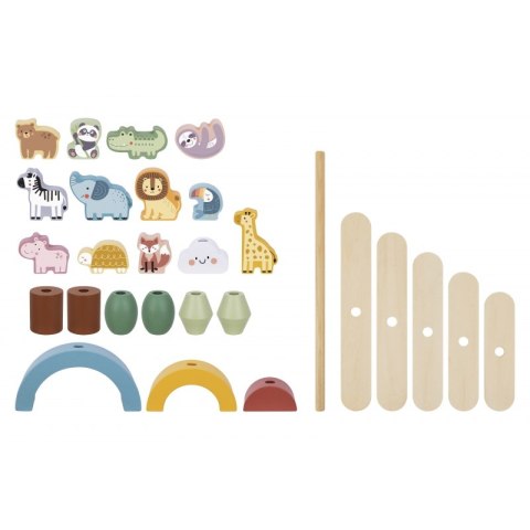 GREEN Drewniane Zwierzęta Układanka w Stosy FSC Lumarko!