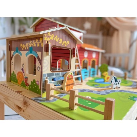 GREEN Mega Farma Figurki Zwierząt Stajnia Obora Kurnik 18 el. Lumarko!