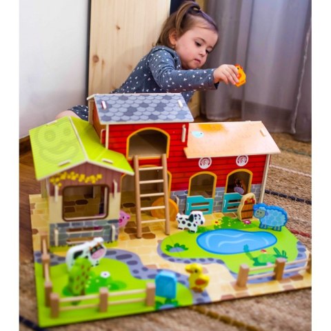 GREEN Mega Farma Figurki Zwierząt Stajnia Obora Kurnik 18 el. Lumarko!