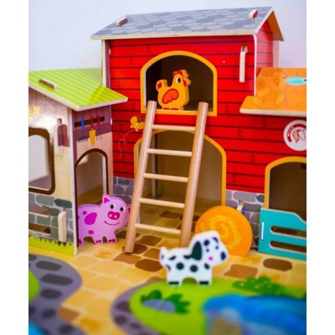 GREEN Mega Farma Figurki Zwierząt Stajnia Obora Kurnik 18 el. Lumarko!