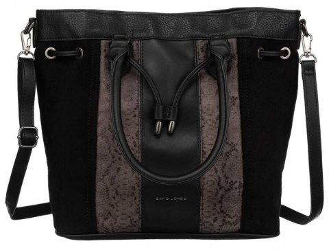 Torba damska ze skóry ekologicznej z motywem skóry węża - David Jones Lumarko!