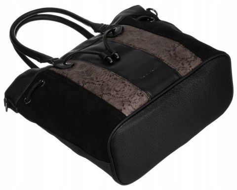 Torba damska ze skóry ekologicznej z motywem skóry węża - David Jones Lumarko!