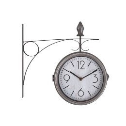 Zegar ścienny dworcowy ø 22 cm srebrno-biały ROMONT Lumarko!