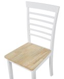 Zestaw 2 krzeseł do jadalni drewniany jasny z białym BATTERSBY Lumarko!