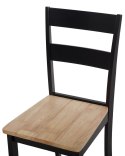 Zestaw 2 krzeseł do jadalni drewniany jasny z czarnym GEORGIA Lumarko!