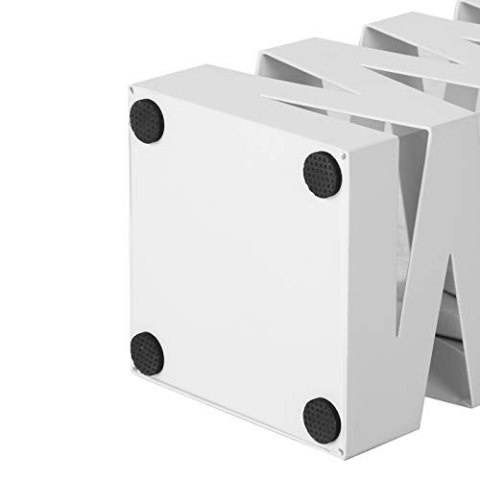 Metalowy stojak na parasole, kwadratowy stojak na parasole, z 4 haczykami i wyjmowaną tacą ociekową, 15,5 x 15,5 x 49 cm, biały