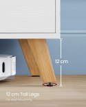 Szafka RTV do telewizorów do 65 cali, szerokość 140 cm Szafka pod TV z 2 drzwiami, regulowane półki, stolik pod TV, do salonu, j
