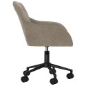 Obrotowe krzesło biurowe, jasnoszare, tapicerowane aksamitem Lumarko!
