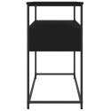 Stolik konsolowy, czarny, 100x40x75 cm, materiał drewnopochodny Lumarko!