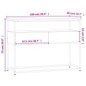 Stolik konsolowy, czarny, 100x40x75 cm, materiał drewnopochodny Lumarko!