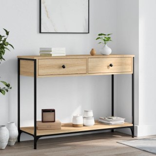 Stolik konsolowy, dąb sonoma, 100x34,5x75 cm Lumarko!