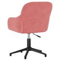 Obrotowe krzesło biurowe, różowe, tapicerowane aksamitem Lumarko!