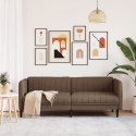 Sofa 3-osobowa, brązowa, tapicerowana tkaniną Lumarko!