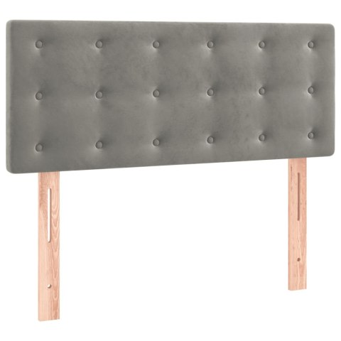 Zagłówek do łóżka, jasnoszary, 100x5x78/88 cm, aksamit Lumarko!