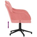 Obrotowe krzesła stołowe, 2 szt., różowe, aksamitne Lumarko!