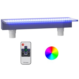 Wylewka do wodospadu z oświetleniem RGB LED, akrylowa, 60 cm Lumarko!