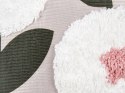 2 poduszki dekoracyjne bawełniane tuftowane w kwiaty 45 x 45 cm różowe KUNRI Lumarko!