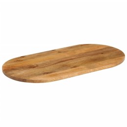 Blat stołu, 140x60x2,5 cm, owalny, lite drewno mango Lumarko!