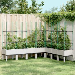 Donica ogrodowa z kratką, biała, 200x160x142,5 cm, PP Lumarko!