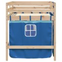 Dziecięce łóżko na antresoli, niebieskie zasłonki, 80x200 cm Lumarko!