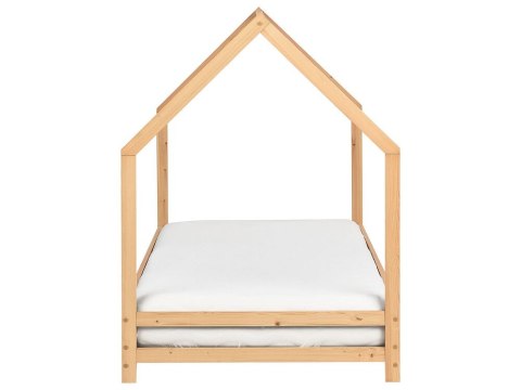 Łóżko dziecięce domek drewniane 90 x 200 cm jasne APPY