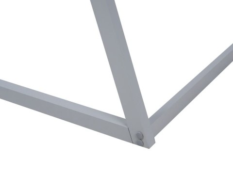 Łóżko dziecięce domek drewniane 90 x 200 cm szare SAURAT