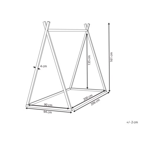 Łóżko dziecięce domek drewniane 90 x 200 cm szare SAURAT
