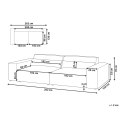 Sofa modułowa 2-osobowa boucle biała HELLNAR Lumarko!