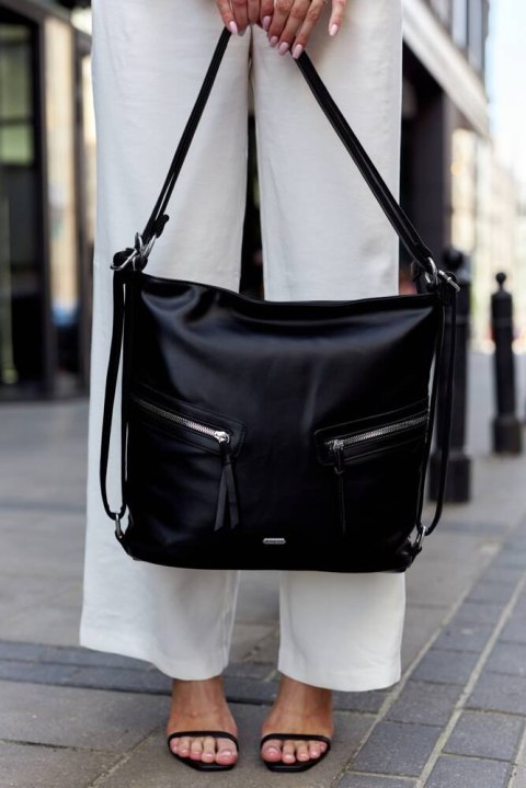 Klasyczna, pojemna torebka damska ze skóry ekologicznej Lumarko!