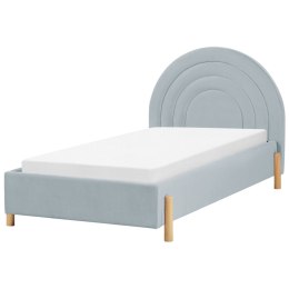 Łóżko welurowe 90 x 200 cm jasnoniebieskie ANET Lumarko!