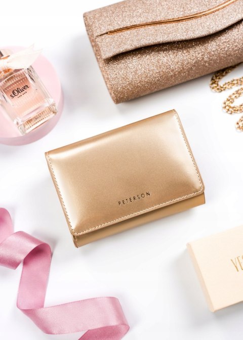 Portfel damski ze skóry ekologicznej na zatrzask i suwak Lumarko!