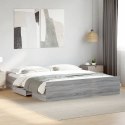 Rama łóżka z szufladami, szary dąb sonoma, 180x200 cm Lumarko!