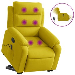 Podnoszony fotel masujący, elektryczny rozkładany, żółty Lumarko!