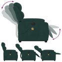 Podnoszony fotel masujący, elektryczny rozkładany ciemnozielony Lumarko!