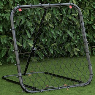 Rebounder do piłki nożnej, regulowany, czarny, 84x73x60-80 cm Lumarko!