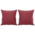 2-os. sofa z poduszkami, winna czerwień, 140 cm, sztuczna skóra Lumarko!