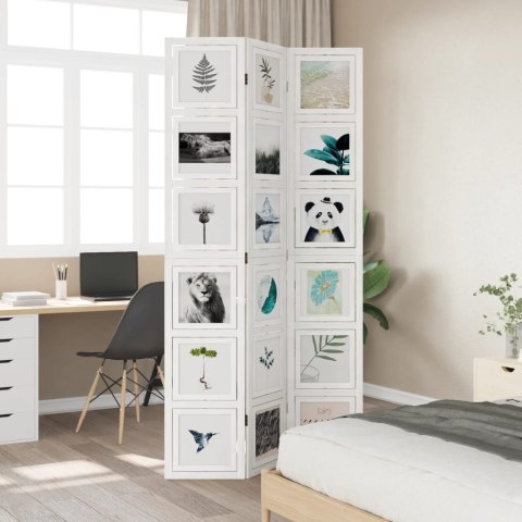 Parawan pokojowy, 3-panelowy, biały, lite drewno paulowni Lumarko!