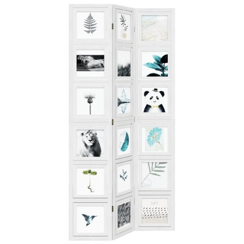 Parawan pokojowy, 3-panelowy, biały, lite drewno paulowni Lumarko!