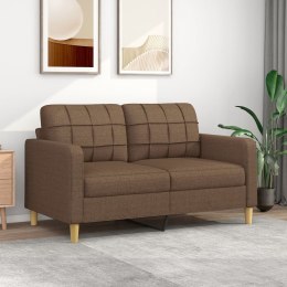 Sofa 2-osobowa, brązowa, 140 cm, tapicerowana tkaniną Lumarko!