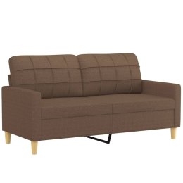 Sofa 2-osobowa, brązowa, 140 cm, tapicerowana tkaniną Lumarko!