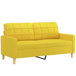 Sofa 2-osobowa, jasnożółta, 140 cm, tapicerowana tkaniną Lumarko!