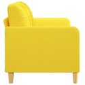 Sofa 2-osobowa, jasnożółta, 140 cm, tapicerowana tkaniną Lumarko!