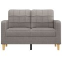 Sofa 2-osobowa, kolor taupe, 120 cm, tapicerowana tkaniną Lumarko!