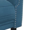 Sofa 3-osobowa, niebieska, tapicerowana aksamitem Lumarko!