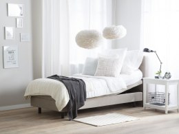 Łóżko regulowane tapicerowane 80 x 200 cm beżowe DUKE
