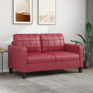 2-osobowa sofa, winna czerwień, 140 cm, sztuczna skóra Lumarko! XXX