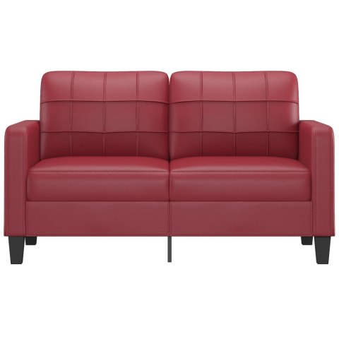 2-osobowa sofa, winna czerwień, 140 cm, sztuczna skóra Lumarko! XXX