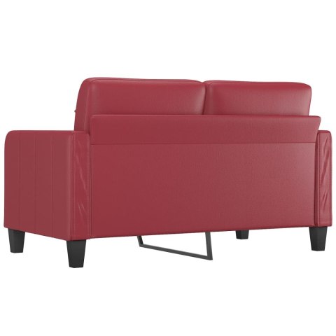2-osobowa sofa, winna czerwień, 140 cm, sztuczna skóra Lumarko! XXX