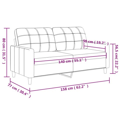 2-osobowa sofa, winna czerwień, 140 cm, sztuczna skóra Lumarko! XXX