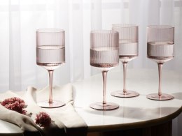 Zestaw 4 kieliszków do wina 380 ml różowy AMETHYST Lumarko!